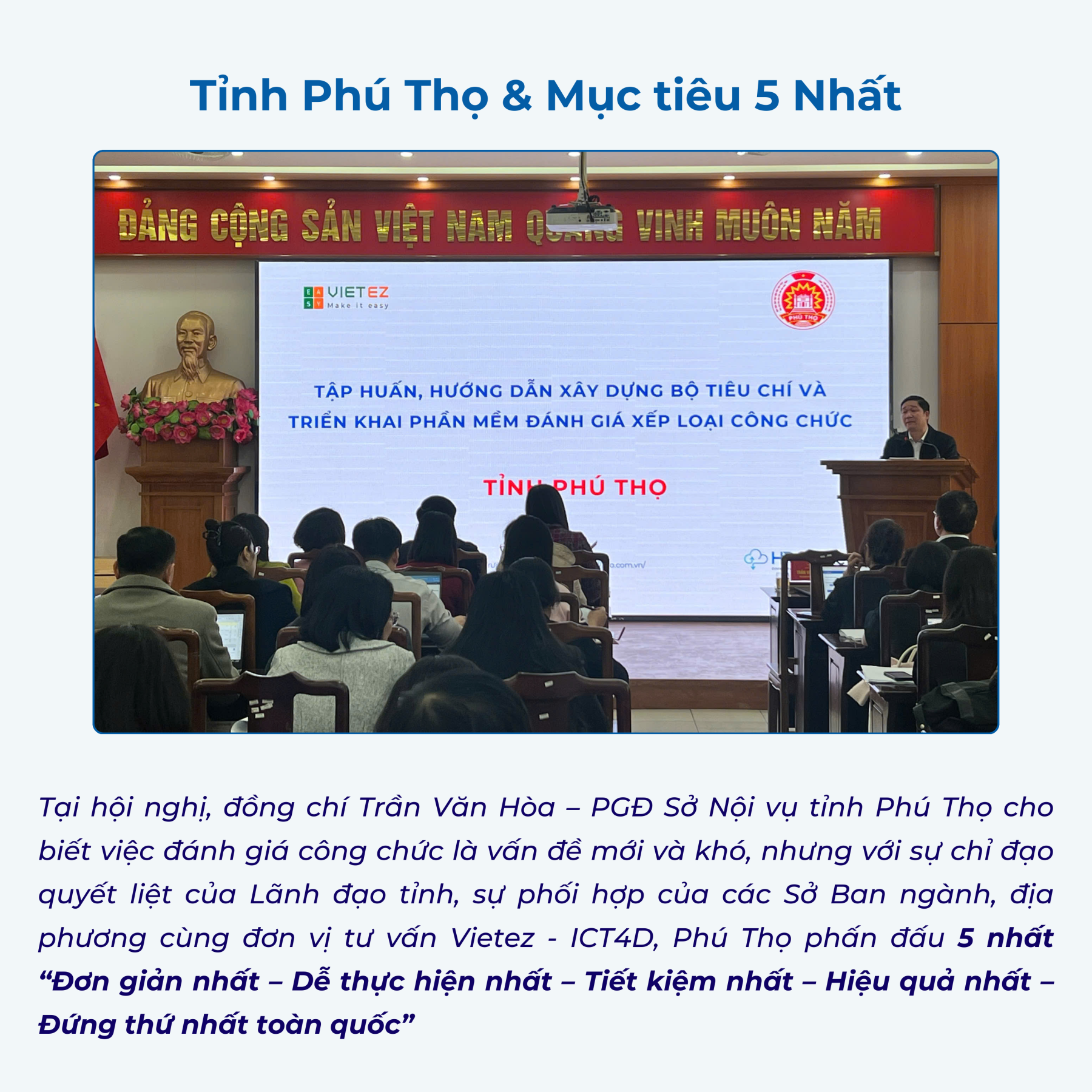 Đ&aacute;nh gi&aacute; c&ocirc;ng chức Ph&uacute; Thọ